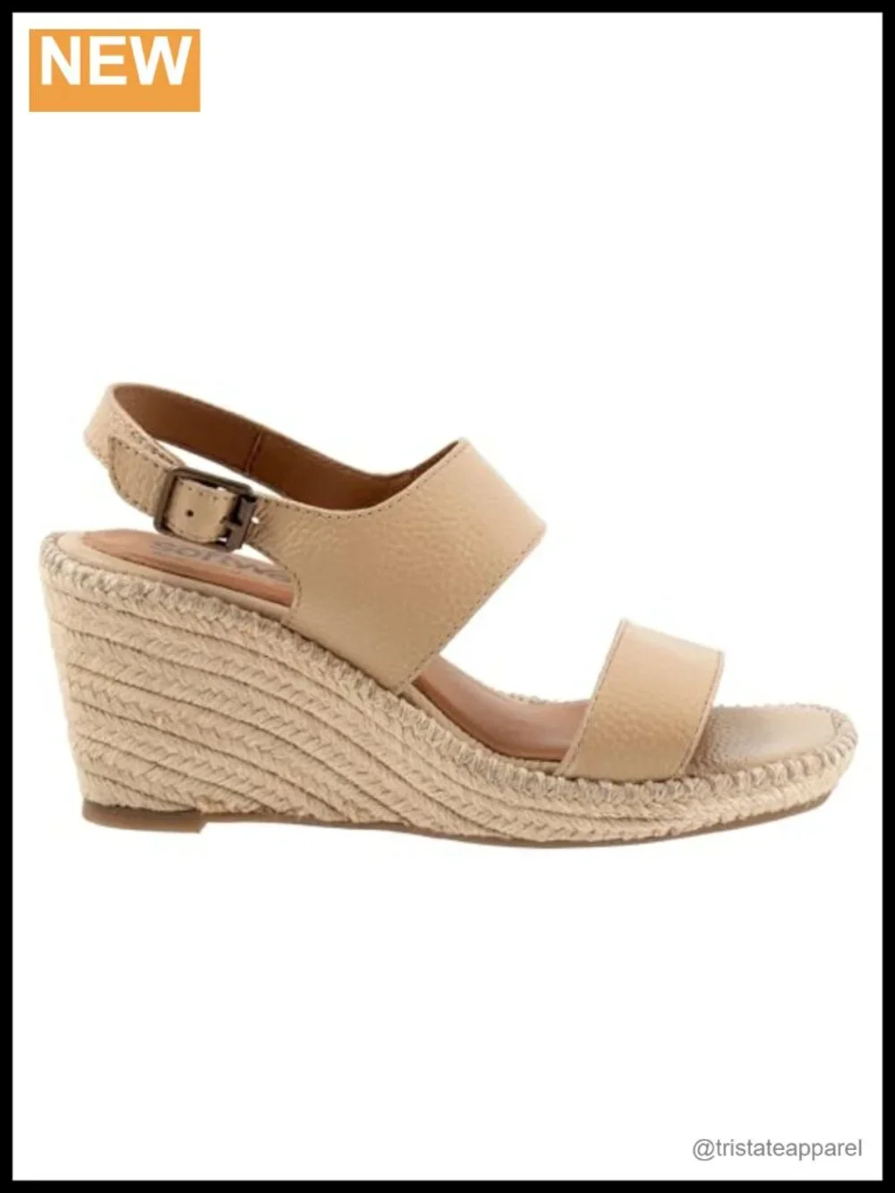 SoftWalk Hartley Leather Wedge Slingback Sandal Breathable Closed Toe